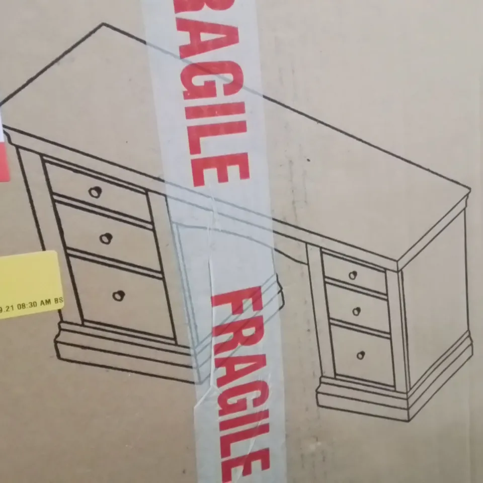 BOXED DIAL CLERMONT DRESSING TABLE -LIGHT GREY