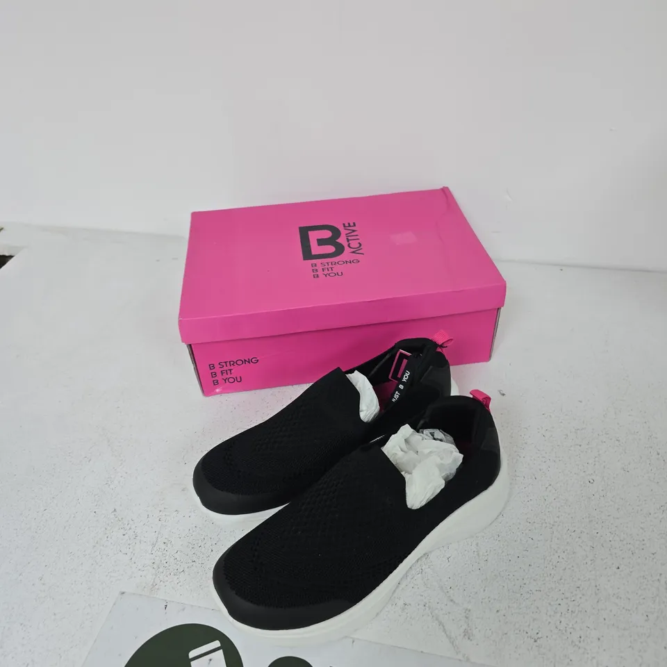 B ACTIVE LADIES OWN LABEL TRAINERS – BLACK, UK SIZE 6