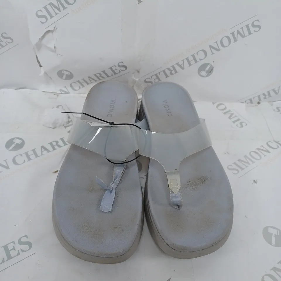 VIONIC BLUE SLIP ON SANDALS SIZE 5.5