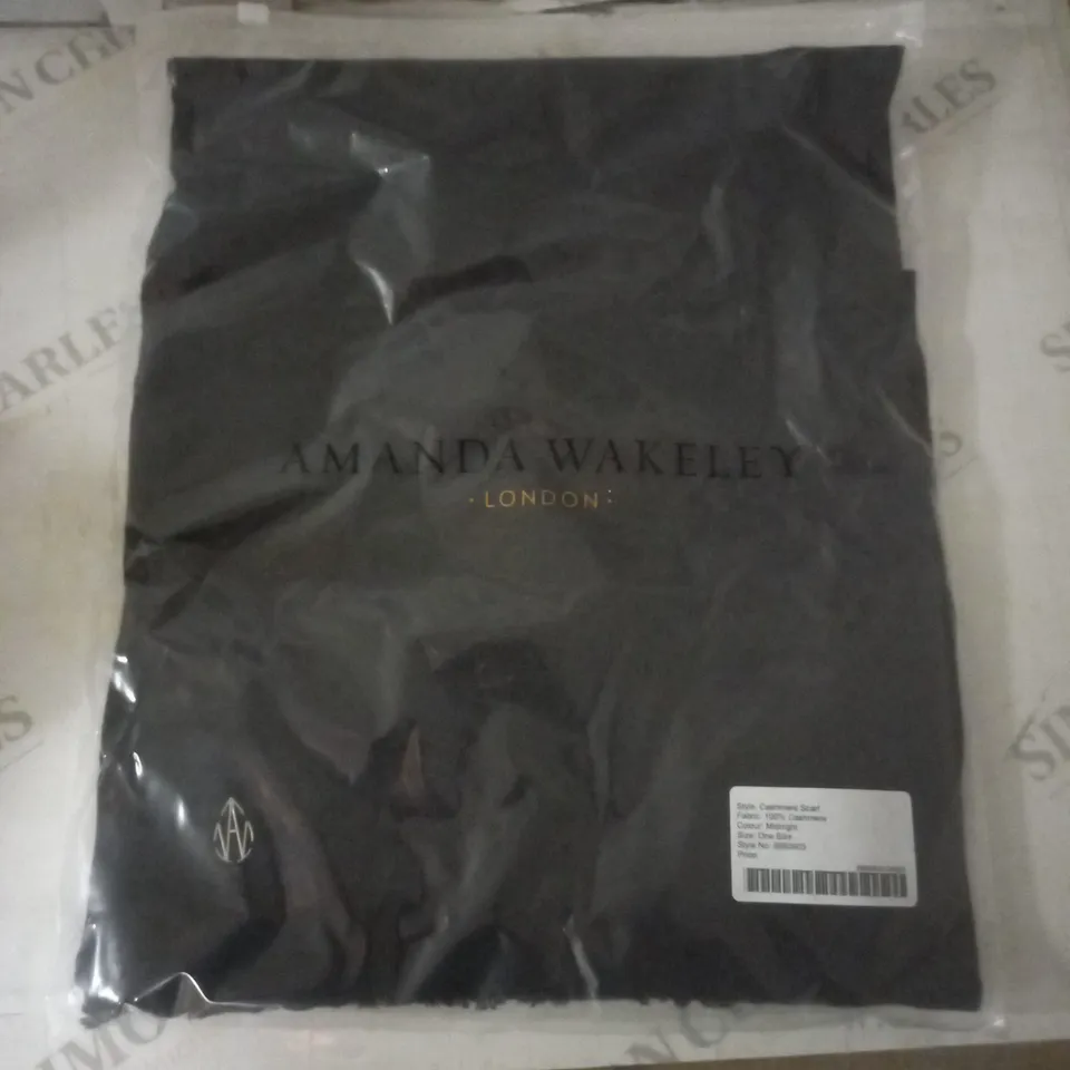 AMANDA WAKELY CASHMERE SCARF MIDNIGHT