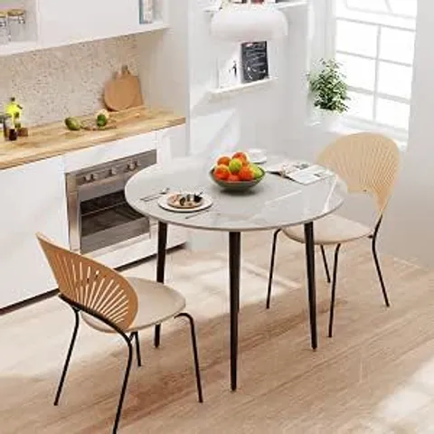 BOXED 32" SINTERED STONE EFFECT DINING TABLE ROUND (1 BOX)