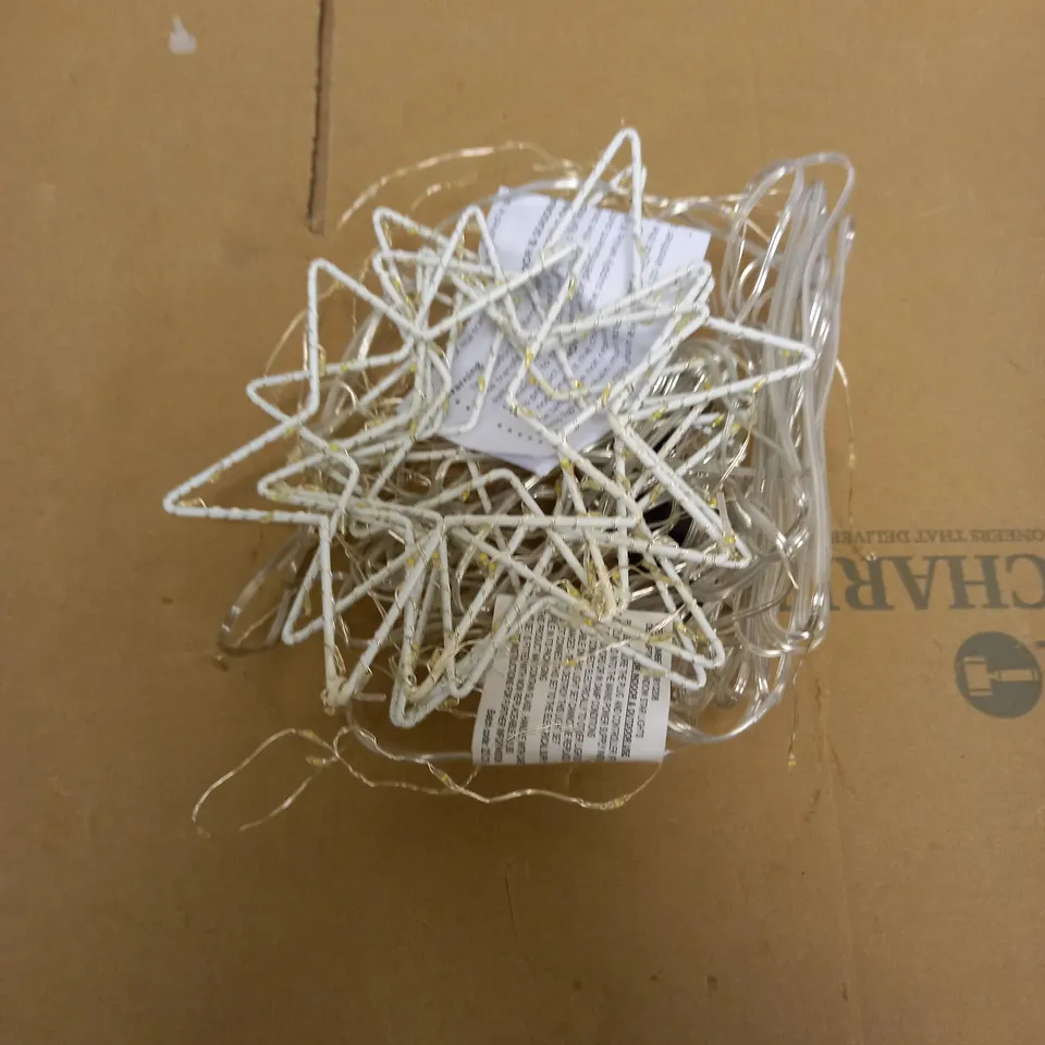 JOHN LEWIS HANGING STARS WARM WHITE LEDS WITH TIMER