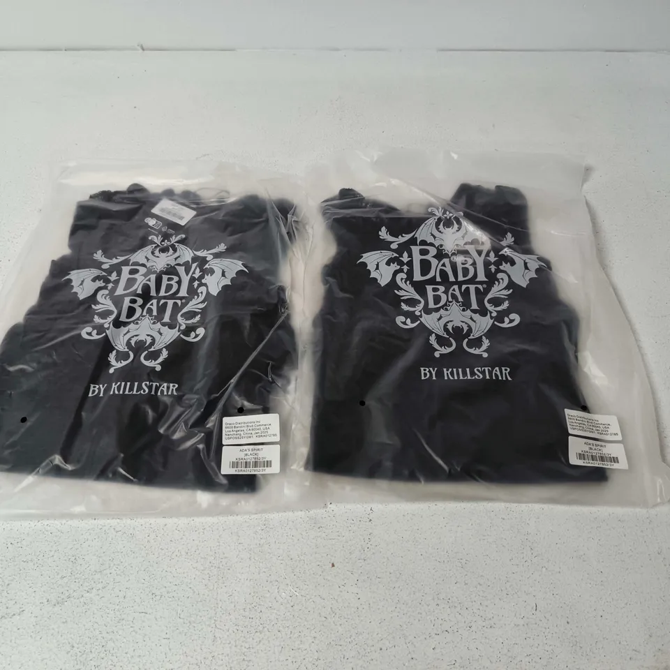 LOT OF APPROXIMATELY 50 BRAND NEW KILLSTAR ADA'S SPIRIT TOPS IN BLACK - UNCHECKED SIZES