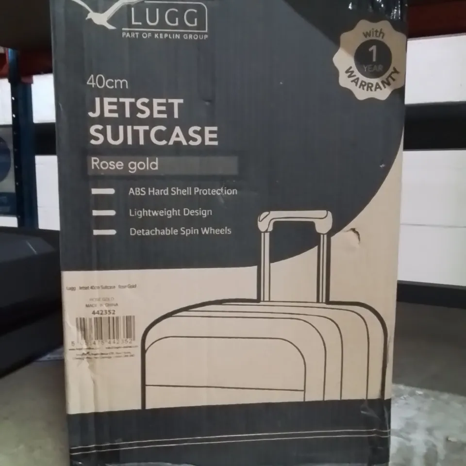 BOXED LUGG 40CM JETSET SUITCASE ROSE GOLD
