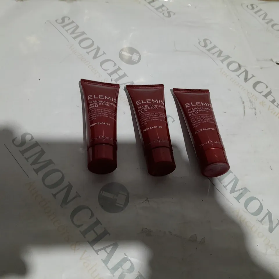 3 ASSORTED ELEMIS HAND AND NAIL BALMS 20ML
