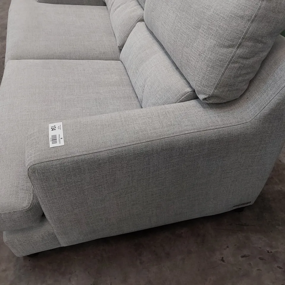 QUALITY BRITISH DESIGNER LOUNGE Co. TWO SEATER SOFA GREY FABRIC 