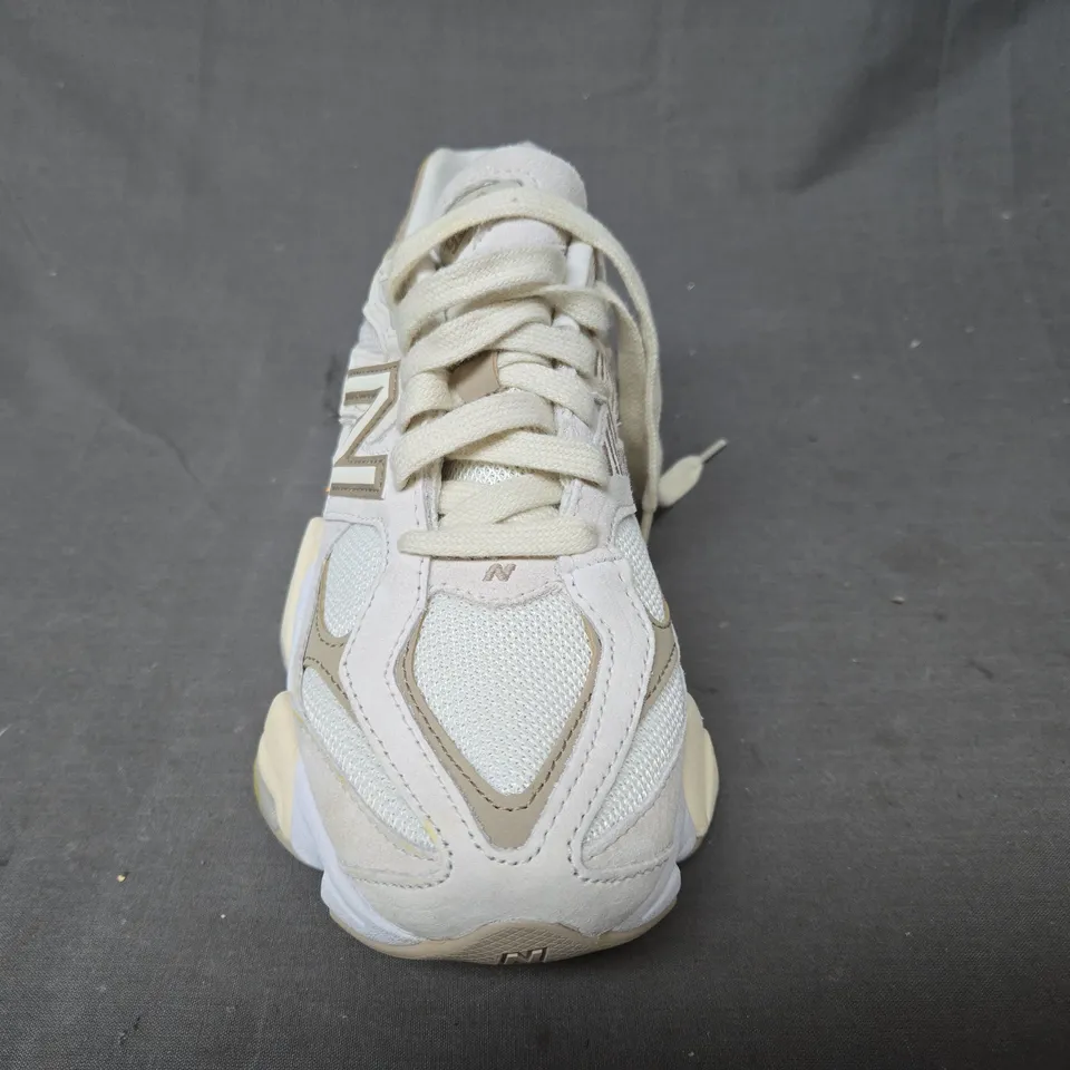 PAIR OF NEW BALANCE 9060 SHOES IN CREAM/BEIGE UK SIZE 5