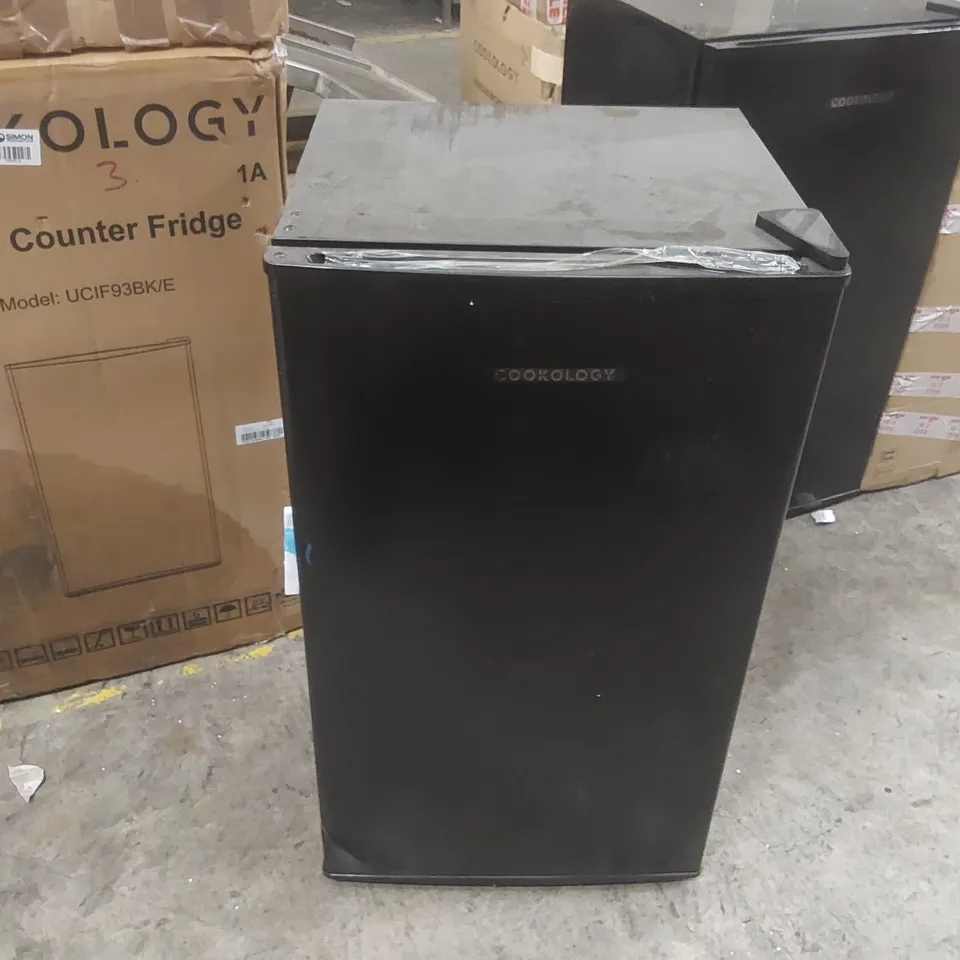 COOKOLOGY UCIB80BK/E 80L FREESTANDING UNDER COUNTER FRIDGE WITH ICE BOX – BLACK