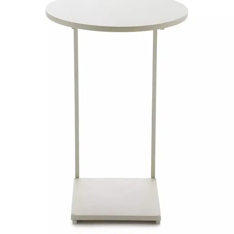 BOXED EVERYDAY COURT SIDE TABLE IN WHITE