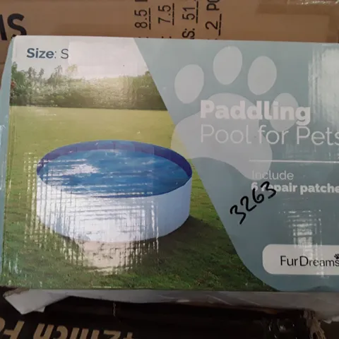 BOXED FUR DREAMS PADDLING POOL FOR PETS - SMALL 