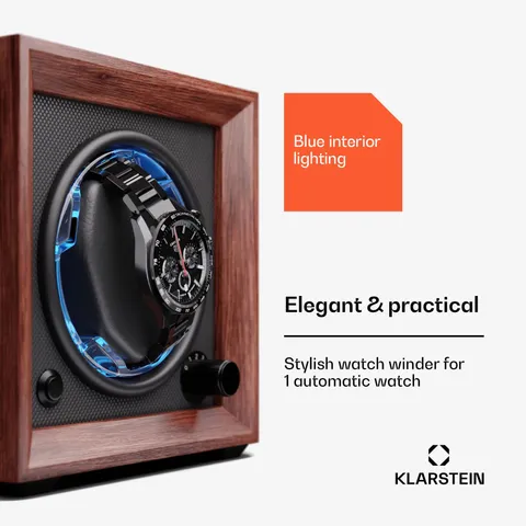 WATCH WINDER AUTOMATIC SINGLE BOX ROTATION DISPLAY CASE