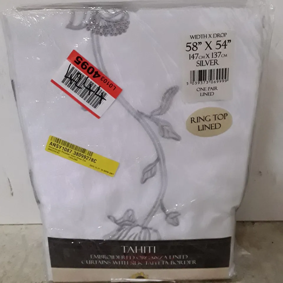 WOODSBURGH POLYESTER SEMI SHEER EYELET CURTAIN (SET OF 2)