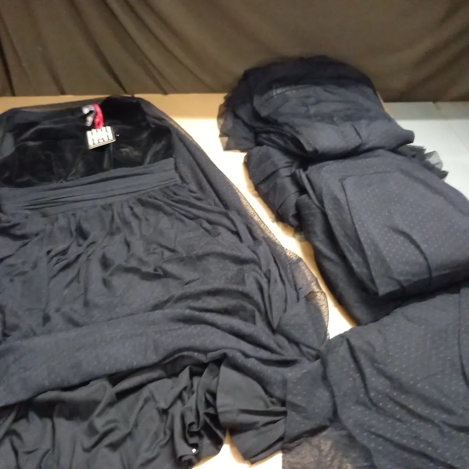 LOT OF 7 DANCING DAYS BLACK MESH DETAIL DRESSES - VARIOUS SIZES
