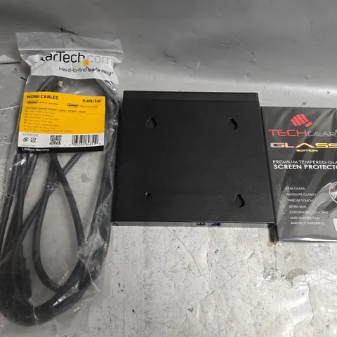 TOTE OF APPROXIMATELY 24 TO INCLUDE - HDMI CABLES. SCREEN PROTECTOR SA J5 , HP TPC-I017- DVD DRIVE