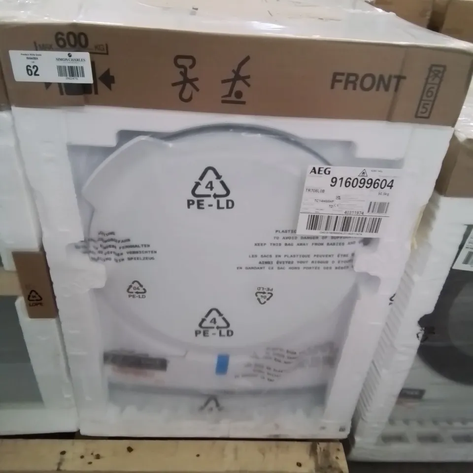 AEG TR708L0B 8KG HEAT PUMP TUMBLE DRYER - WHITE - A++ RATED RRP £542