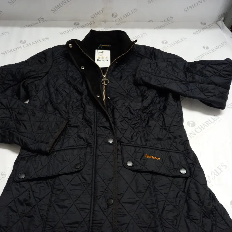 BARBOUR QUILTED ZIP THROUGH COAT - 14