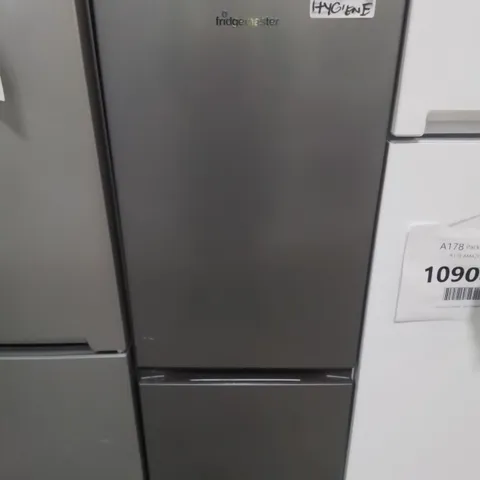 FRIDGEMASTER MC50165ES, 50CM FREESTANDING 60/40 FRIDGE FREEZER SILVER - UNPROCESSED RAW RETURN