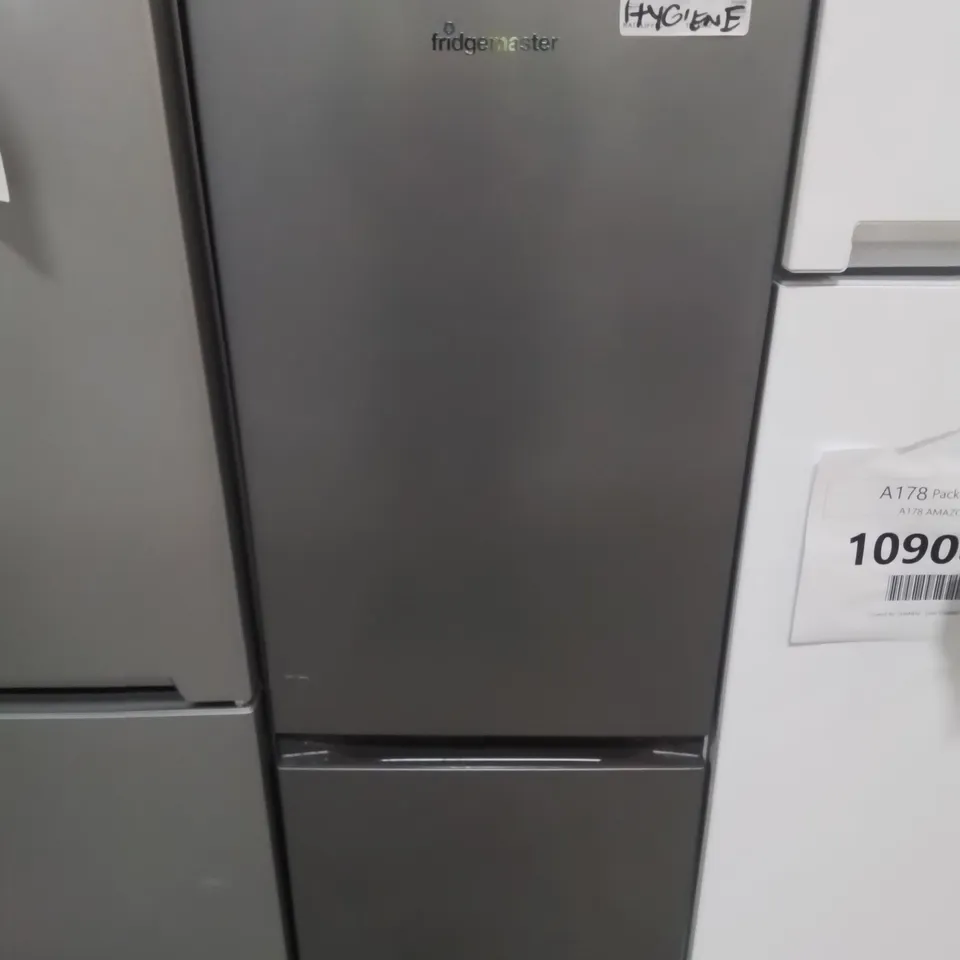 FRIDGEMASTER MC50165ES, 50CM FREESTANDING 60/40 FRIDGE FREEZER SILVER - UNPROCESSED RAW RETURN 