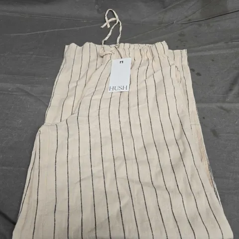 HUSH LINEN BLEND PETUNIA WIDE LEG TROUSERS - SIZE 8