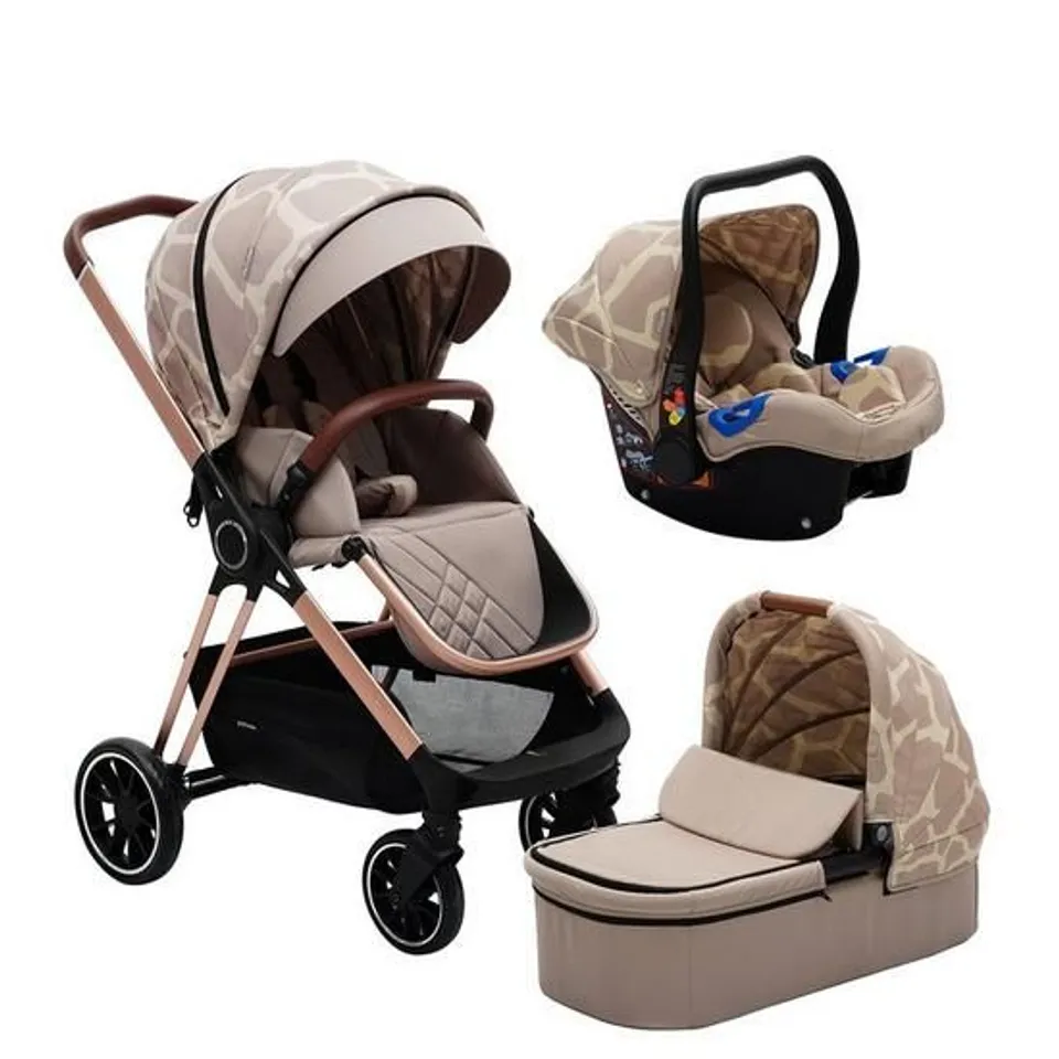 BOXED DANI DYER ROSE GOLD GIRAFFE TRAVEL SYSTEM  RRP £369.99