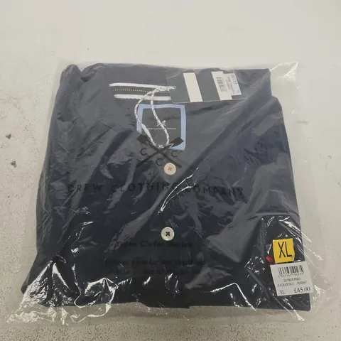 CREW CLOTHING COMPANY LONG SLEEVE PIQUE POLO SHIRT β PAGEANT BLUE β XL