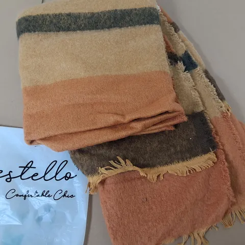 LOT OF 2 BRAND NEW DESTELLO THROWS IN NATURAL