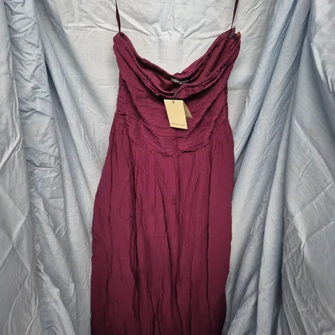 NOBODY'S CHILD FELICITY MIDI DRESS – UK8 (EU36, USA4) – PLAIN PURPLE