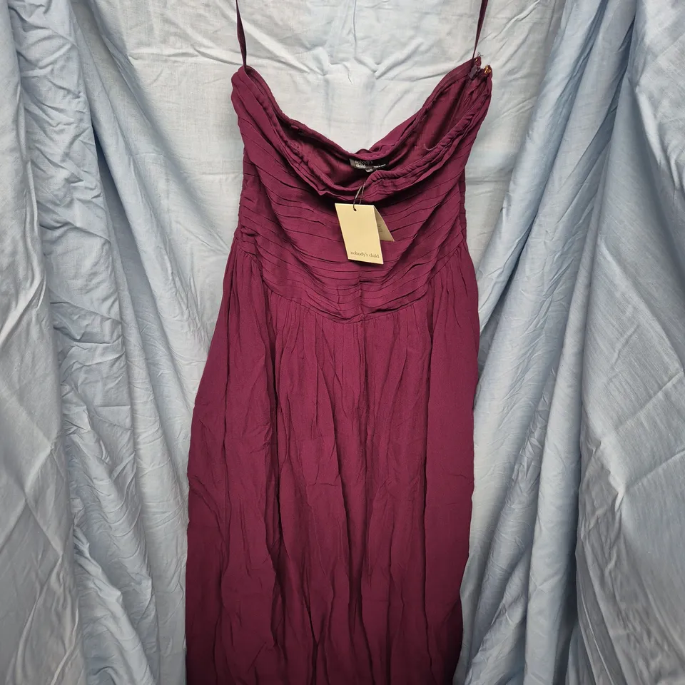 NOBODY'S CHILD FELICITY MIDI DRESS – UK8 (EU36, USA4) – PLAIN PURPLE