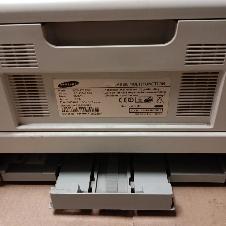 SAMSUNG SCX-4729FW LASER MULTIFUNCTION PRINTER UNBOXED WITHOUT ACCESSORIES