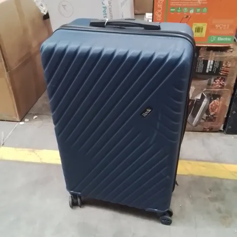 ROCK LUGGAGE HARD PLASTIC SUITCASE - BLUE