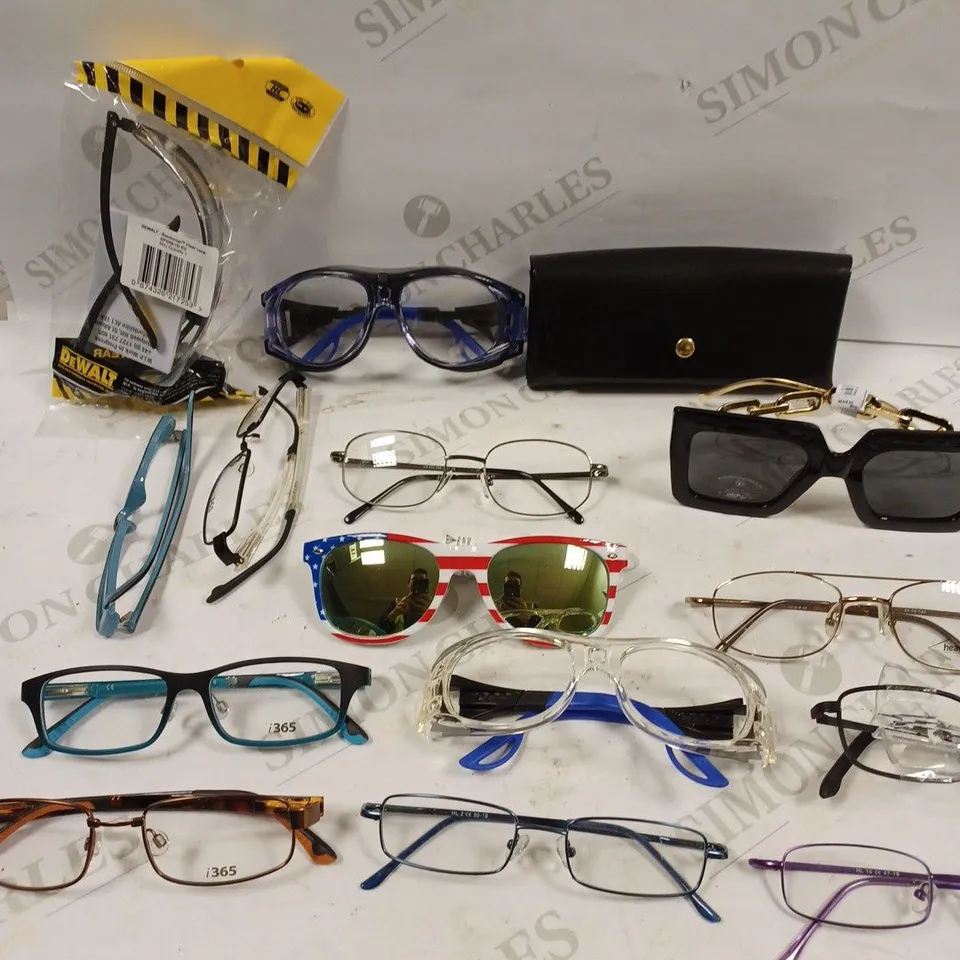 BOX TO CONTAIN APPROX. 25 X ASSORTED PAIRS OF GLASSES. BRANDS VARY 