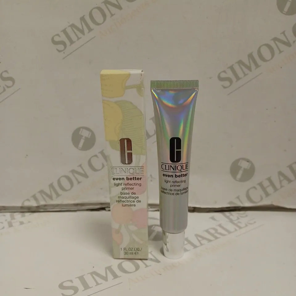 BOXED CLINIQUE EVEN BETTER LIGHT REFLECTING PRIMER.