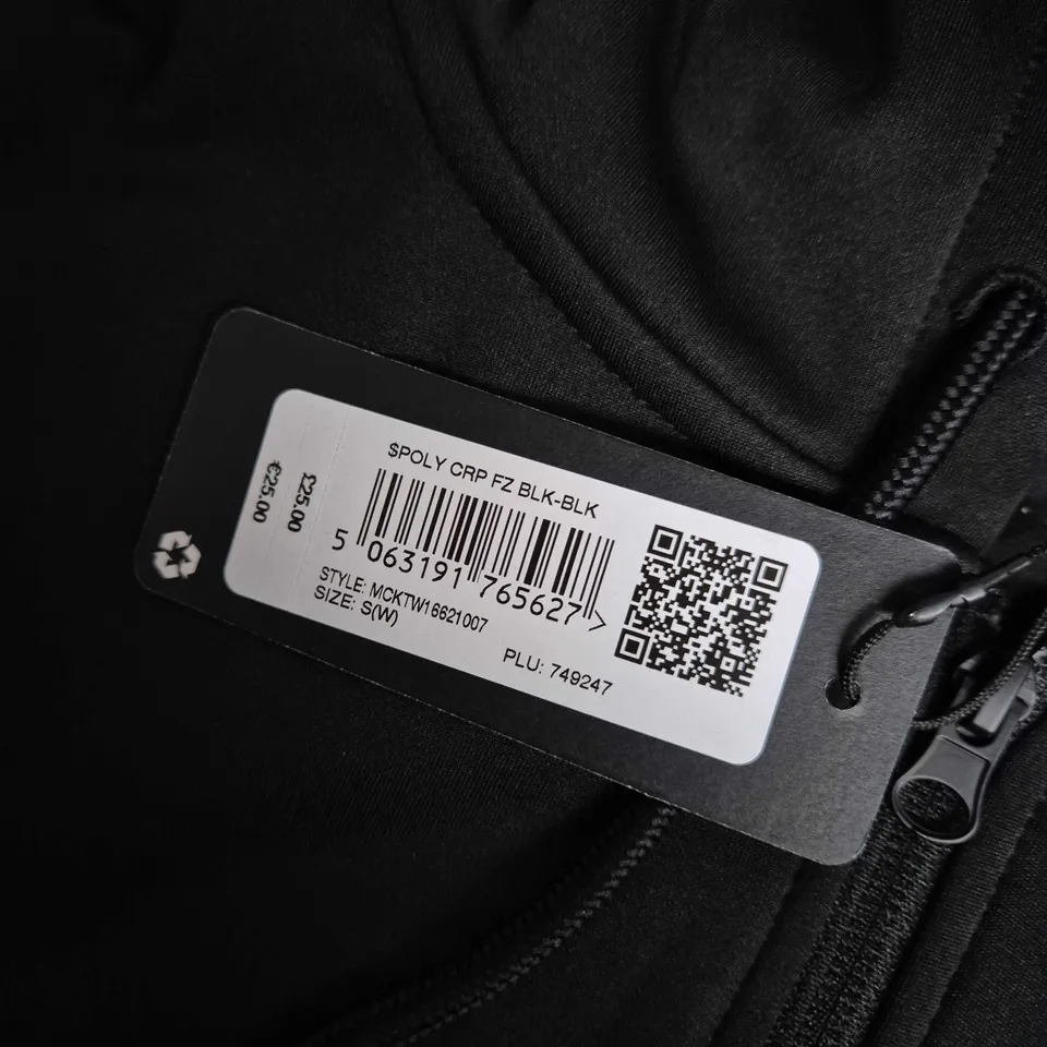 MCKENZIE BLACK ZIP HOODIE – SIZE SM