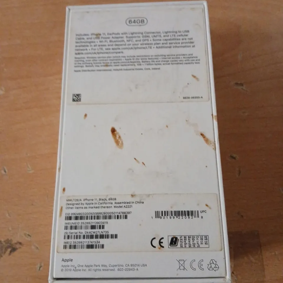 APPLE IPHONE 11 BLACK 64GB – BOXED (ACTIVATION LOCKED)