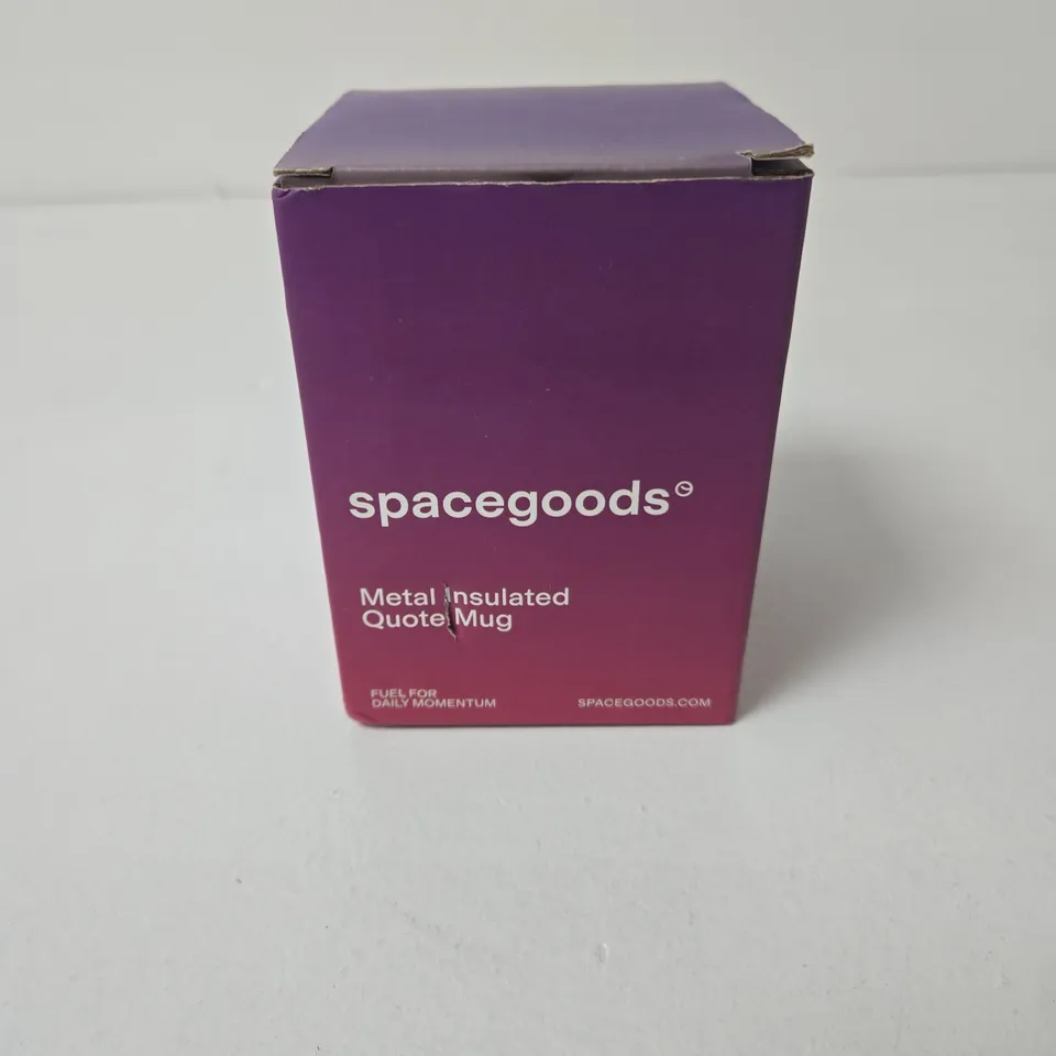 SPACEGOODS METAL INSULATED QUOTE MUG – BLACK MUG