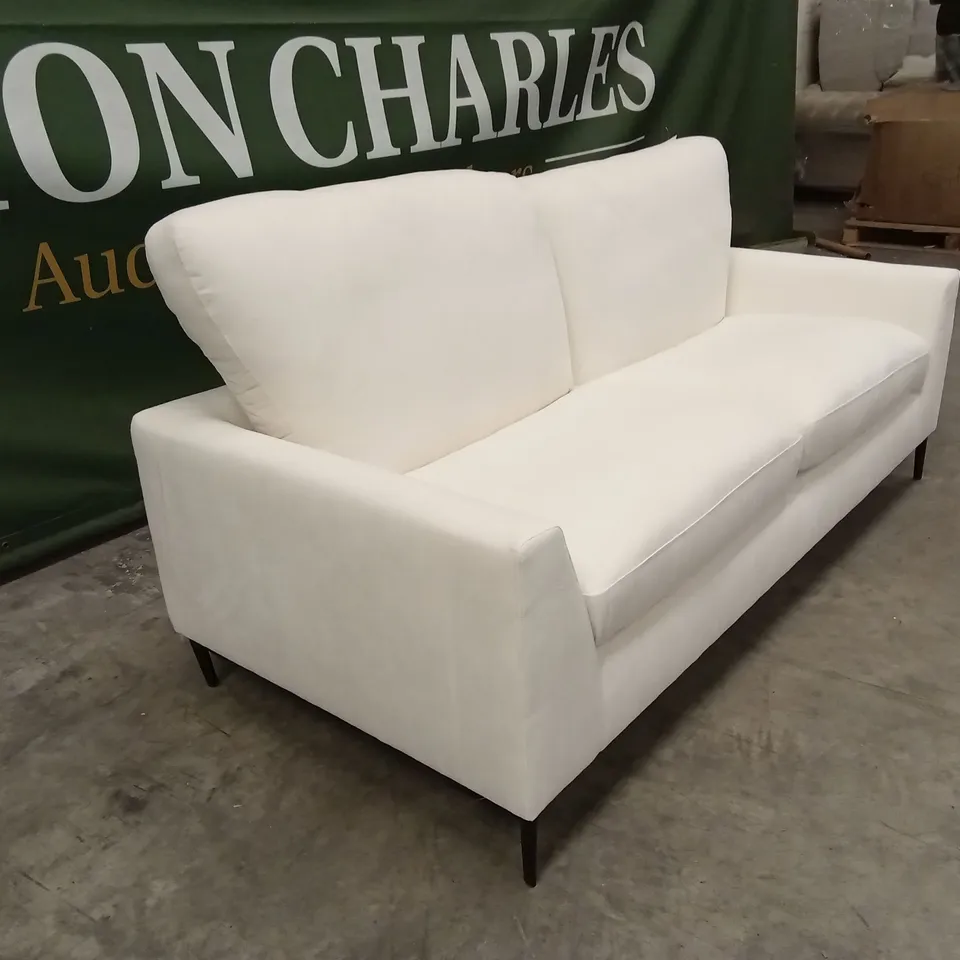 LEXI 3 SEATER SOFA, CREAM HOUSE PLUSH FABRIC