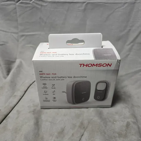 BOXED THOMPSON WIRELESS AND BATTERY LESS DOORCHIME