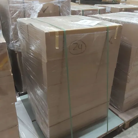 PALLET CONTAINING A LARGE QUANTITY OF ASSORTED BATHROOM FURNITURE PARTS INCLUDING: VELDEAU VANITY CARCASSES ECT