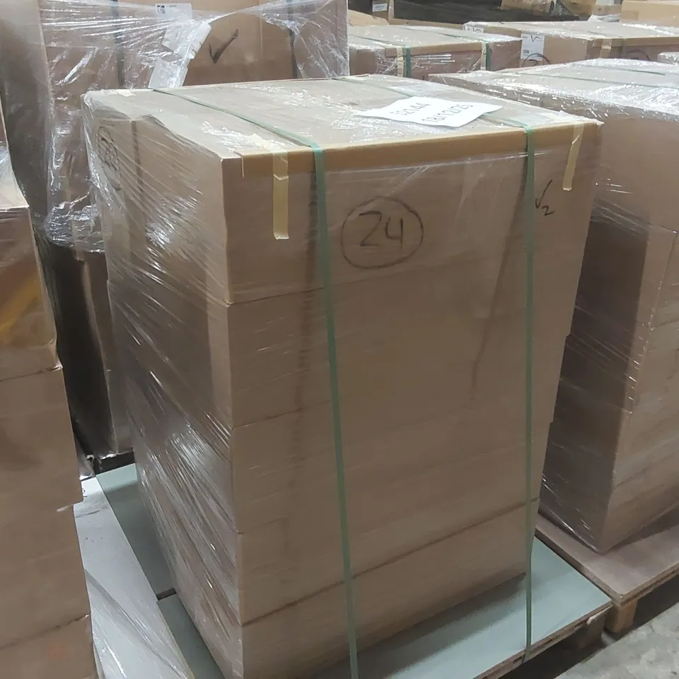 PALLET CONTAINING A LARGE QUANTITY OF ASSORTED BATHROOM FURNITURE PARTS INCLUDING: VELDEAU VANITY CARCASSES ECT