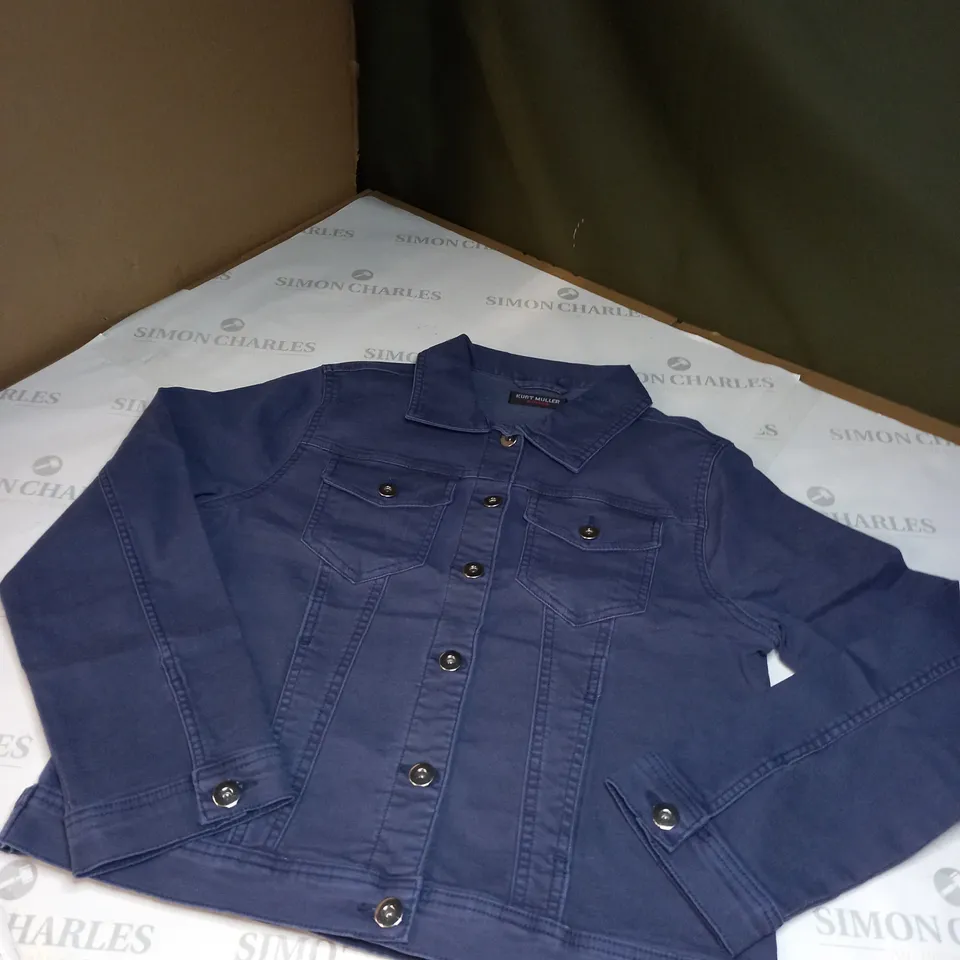 KURT MULLER DARK BLUE DENIM JACKET SIZE 20