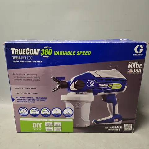 BOXED TRUECOAT 360 VARIABLE SPEED TRUE AIRLESS PAINT & STAIN SPRAYER 