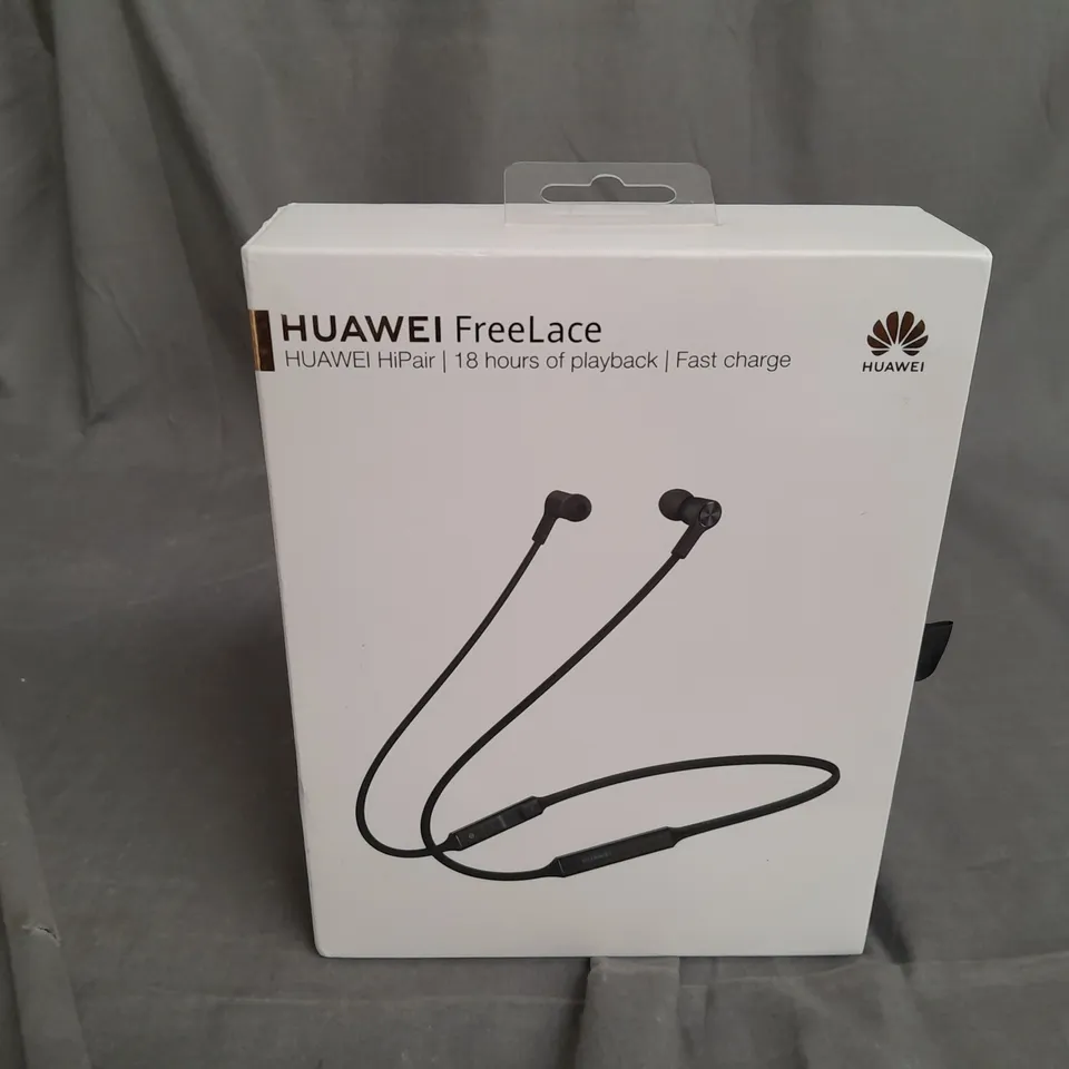 BOXED HUAWEI FREELACE HIPAIR EARBUDS IN BLACK
