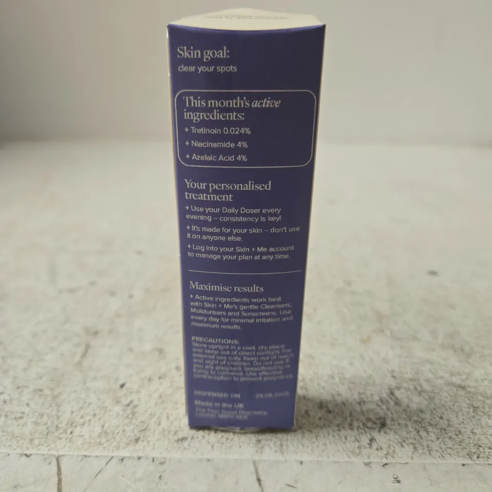 SKIN+ME PERSONALISED SKINCARE TREATMENT – BOXED