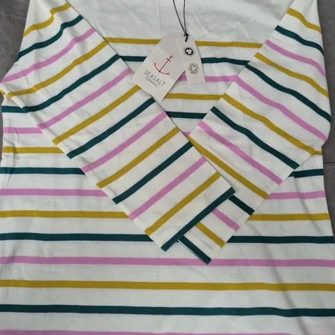 SEASALT CORNWALL STRIPED SAILOR TOP IN MULTICOLOUR SIZE UK 8