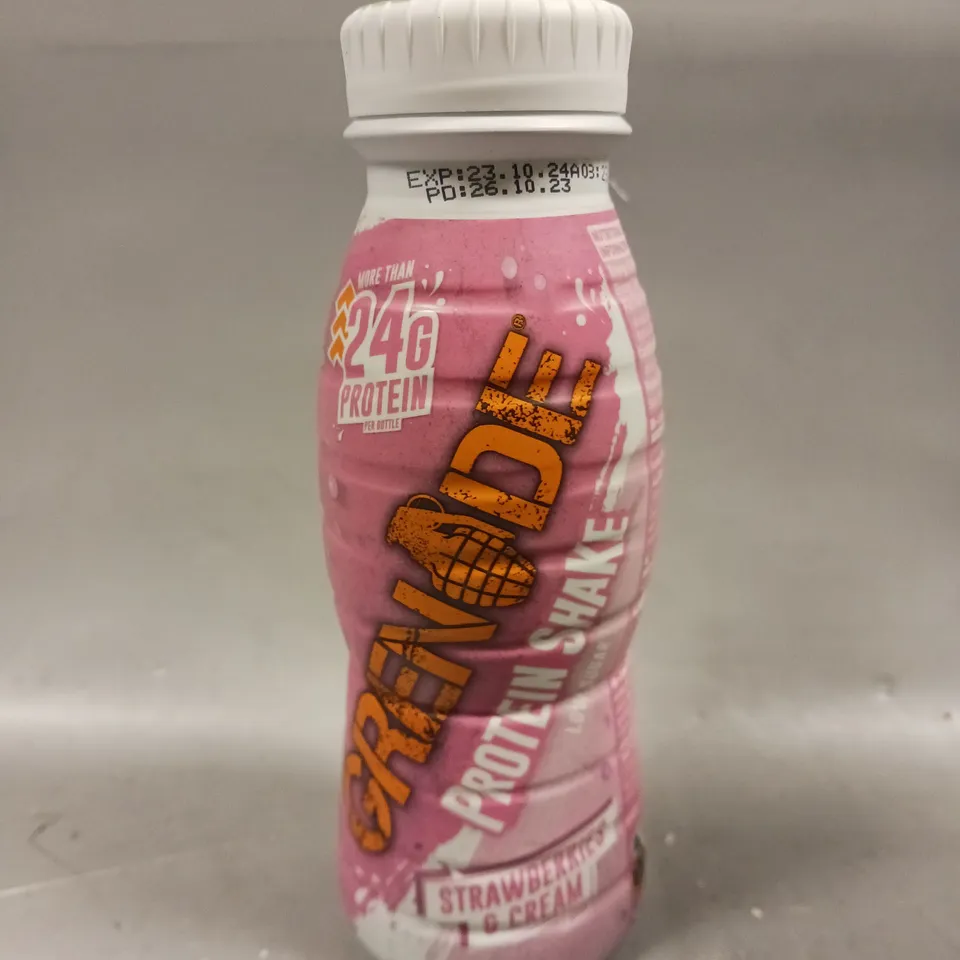 16 X SEALED GRENADE PROTEIN SHAKES - 16 X 330ML - STRAWBERRIES AND CREAM - COLLECTION ONLY 