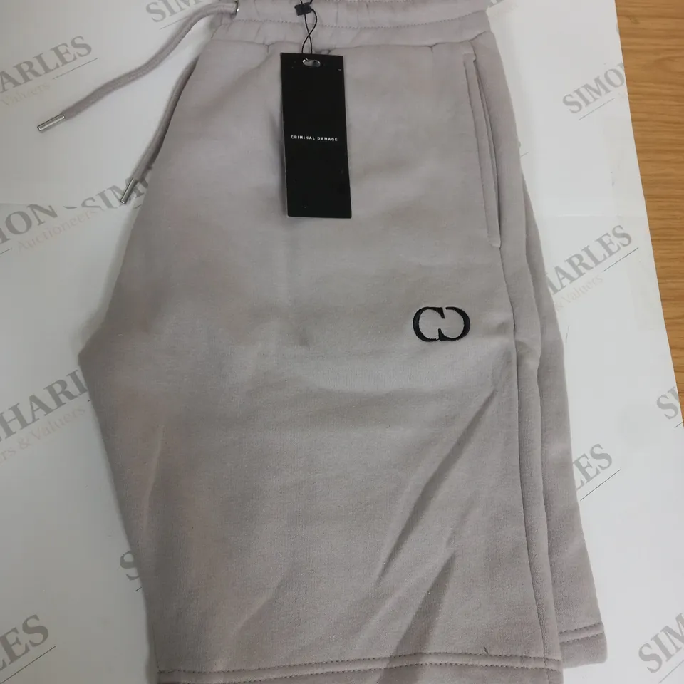 CRIMINAL DAMAGE FLEECED SHORTS SIZE L