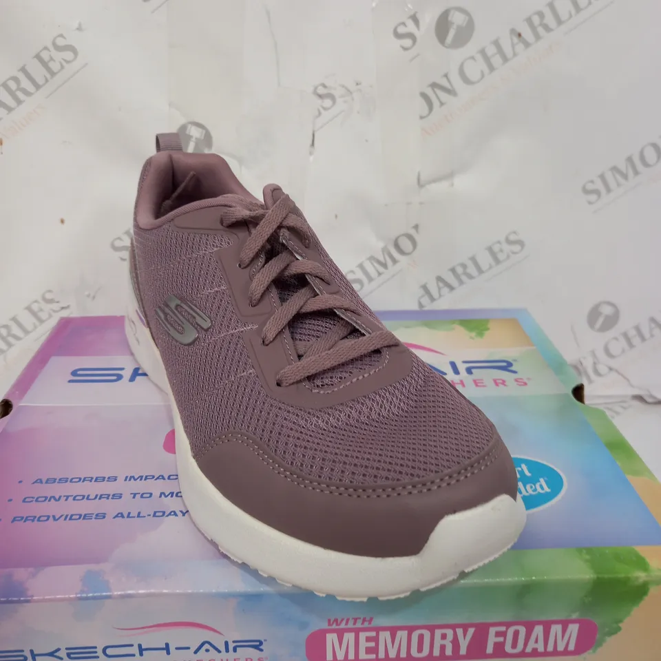 SKECHERS SKECH-AIR CLIP LACE UP TRAINERS IN LAVENDER UK SIZE 6