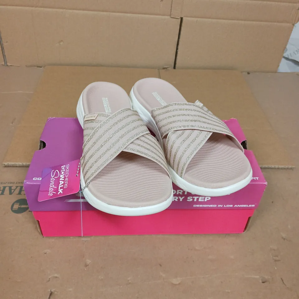 SKECHERS GO WALK SANDALS ROSE SIZE 6