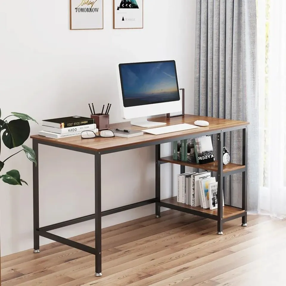 BOXED WRITING DESK WALNUT/BLACK (1 BOX)