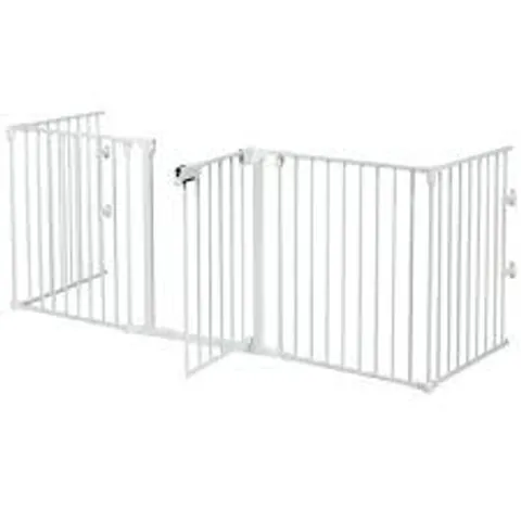 BOXED 5 PANEL BABY SAFETY PLAYPEN FIREPLACE BARRIER GATE ROOM DIVIDER - WHITE (1 BOX)